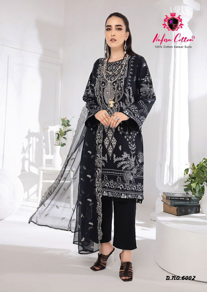 Black And White Vol 6 By Nafisa Karachi Cotton Dress Material Wholesale Price In Surat
